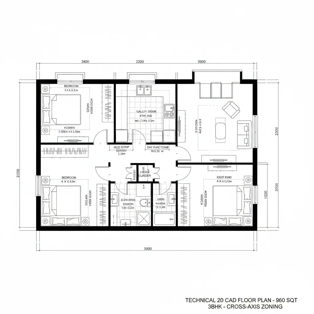 Cross-Axis Zoning with Quiet Edge