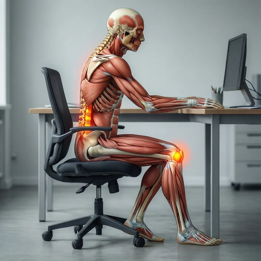 visual explanation of posture and circulation pressure from cross legged sitting
