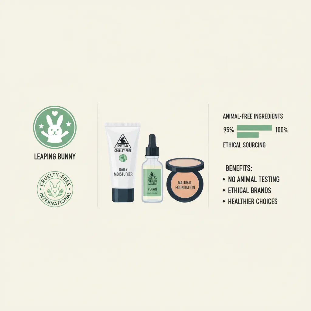 Illustration of major cruelty‑free certification symbols used in cosmetics