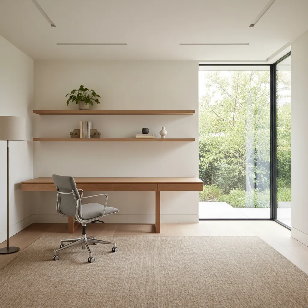 Diseño de interiores para cuarto de estudio