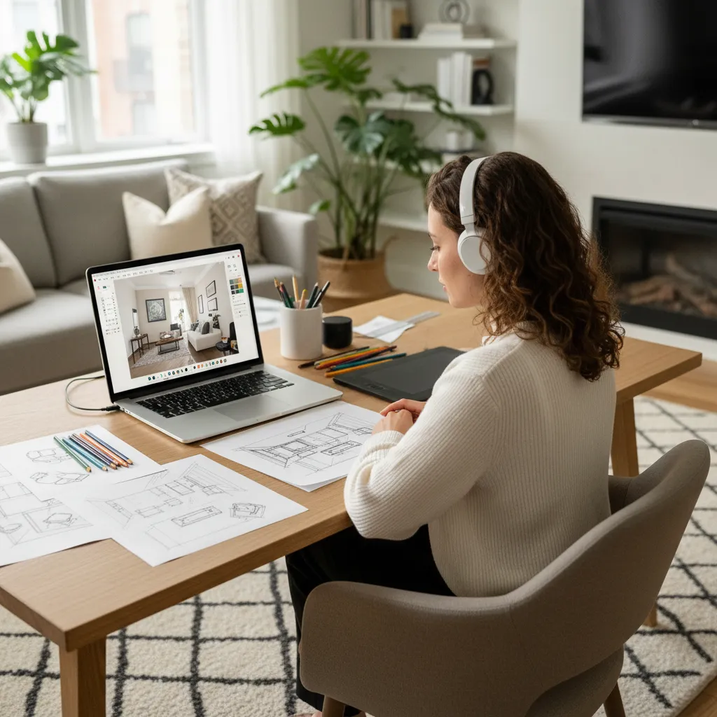 Curso de diseño de interiores online con certificado gratis