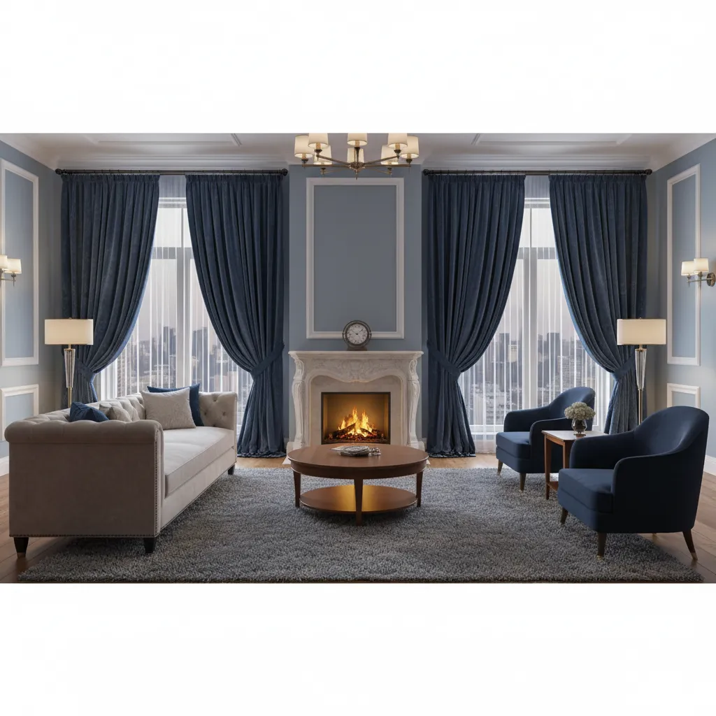 Different curtain fabrics creating cozy elegant and coastal moods