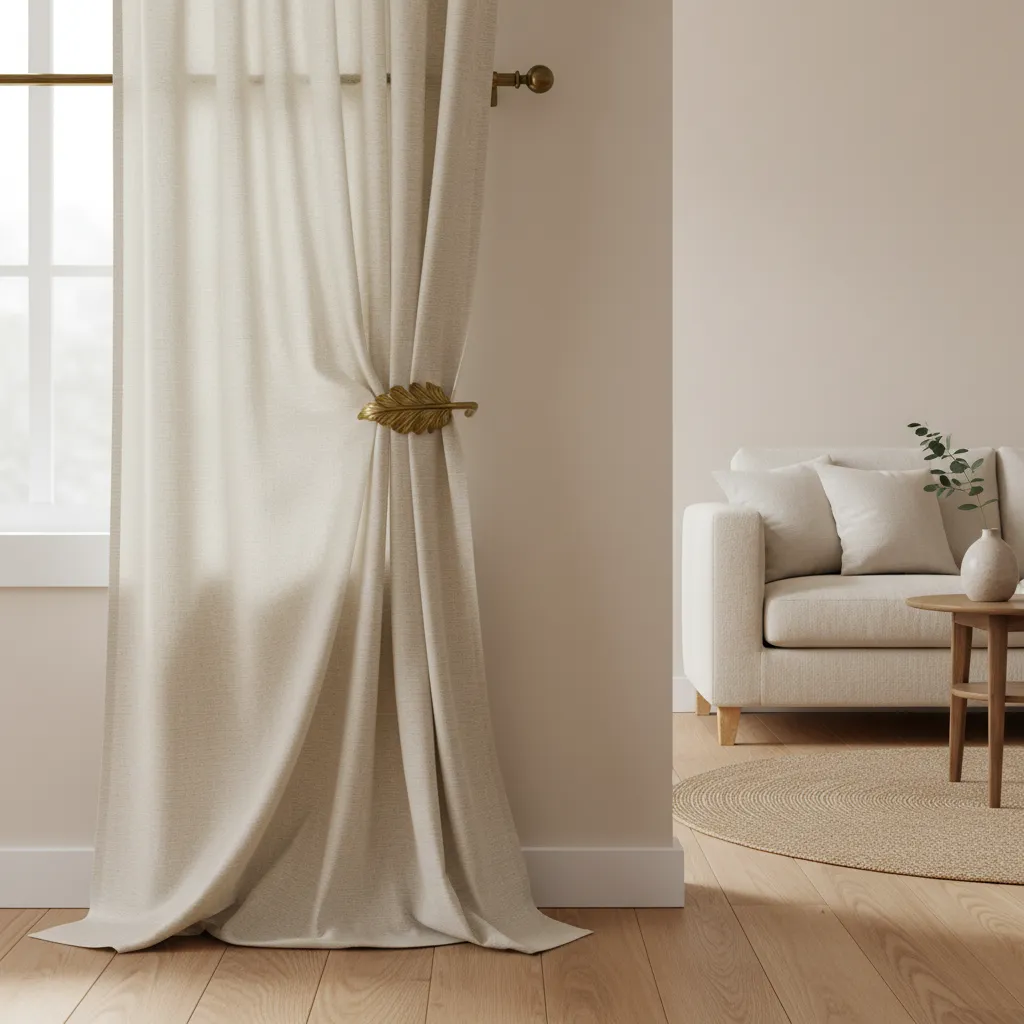 Curtain slipping loose from decorative tie back