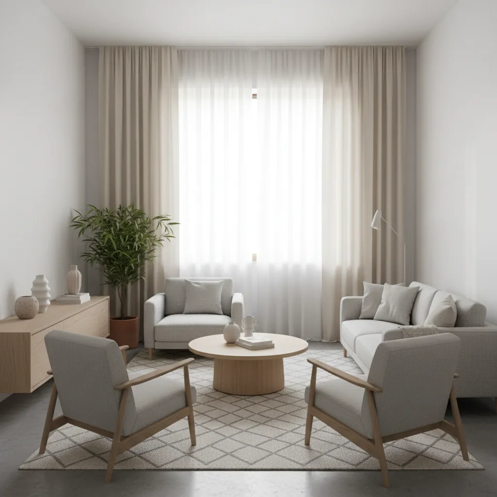 Curtain Tie Up Methods Compared for Small Living Rooms