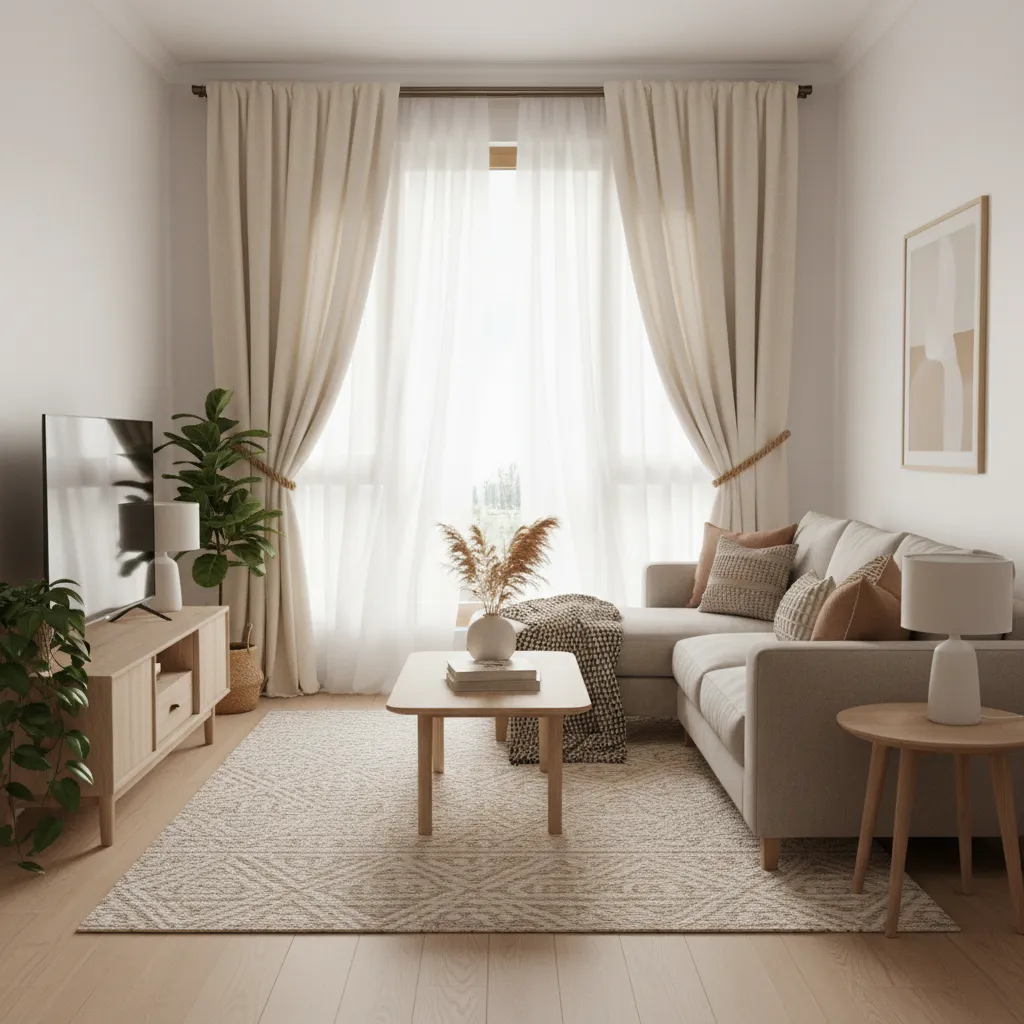 Optimizing Natural Light in Small Living Rooms with Curtain Tie Techniques