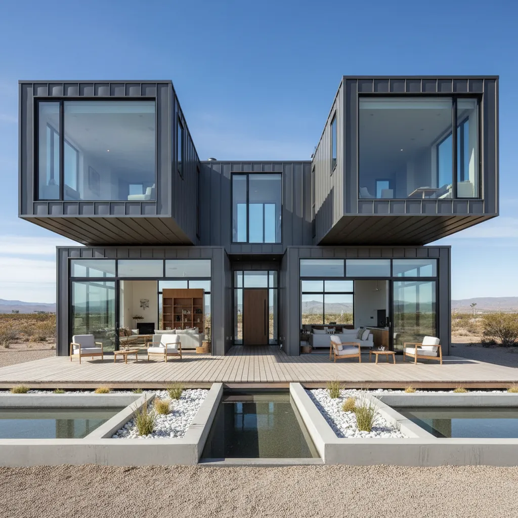 Diseño personalizado de casa modular moderna