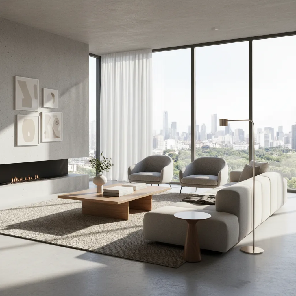Photorealistic interior rendering created with path tracing engine