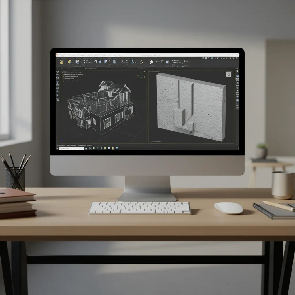 3D modeling workflow screen showing COLLADA DAE file exchange between software tools