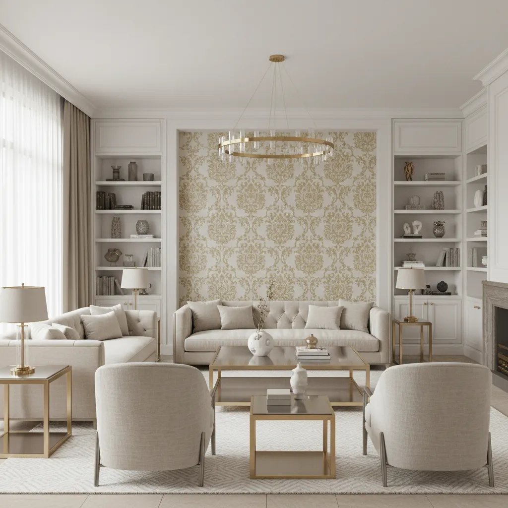 Best Damask Wallpaper Materials for Long Lasting Living Rooms