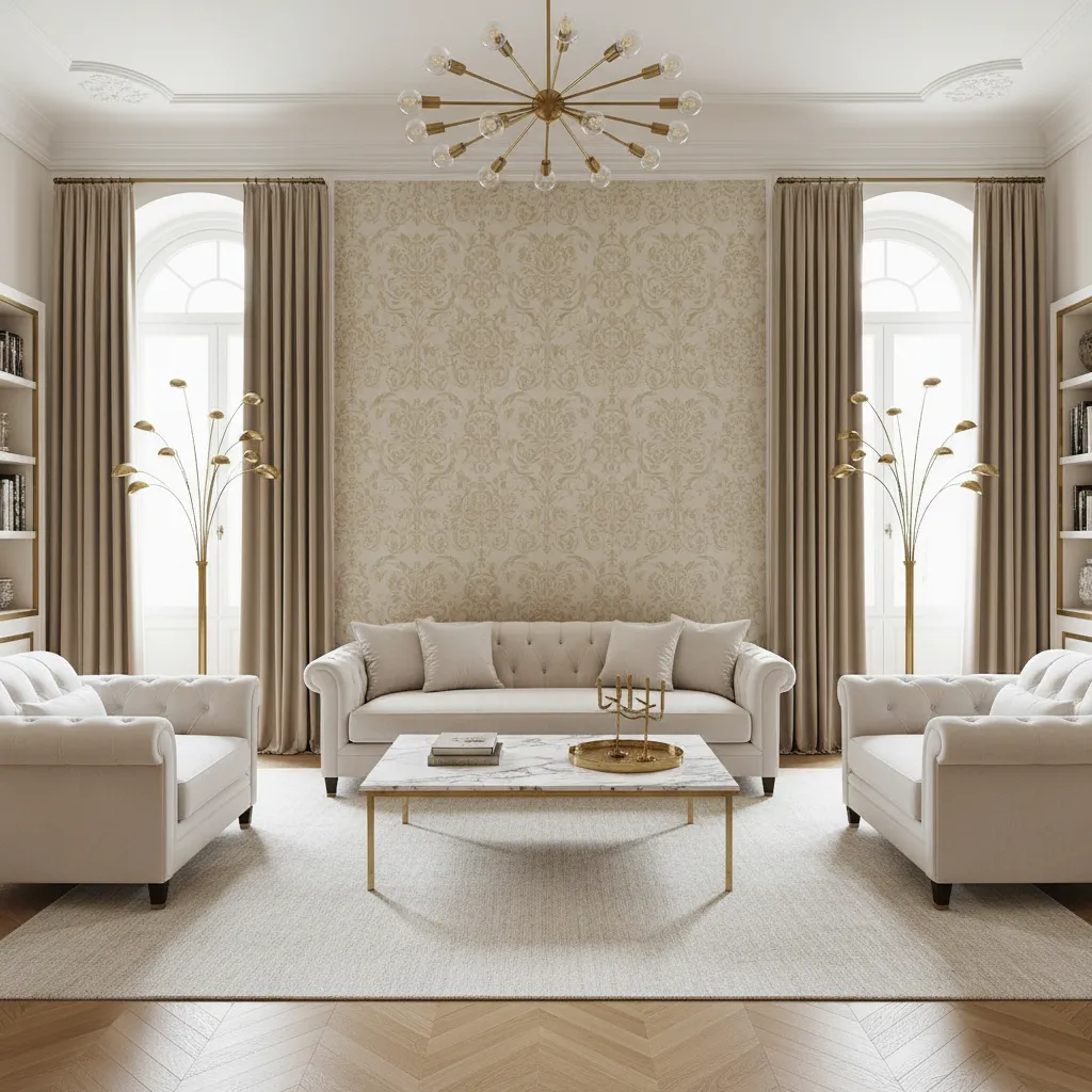 How Interior Designers Use Damask Wallpaper in Luxury Living Rooms