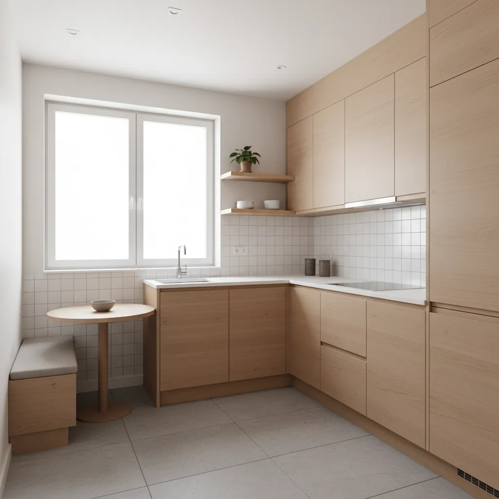 Desain dapur rumah kecil bentuk L