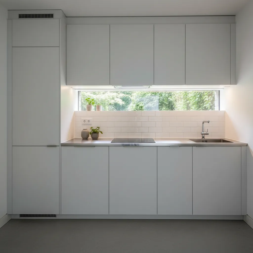 Dapur linear untuk rumah kecil