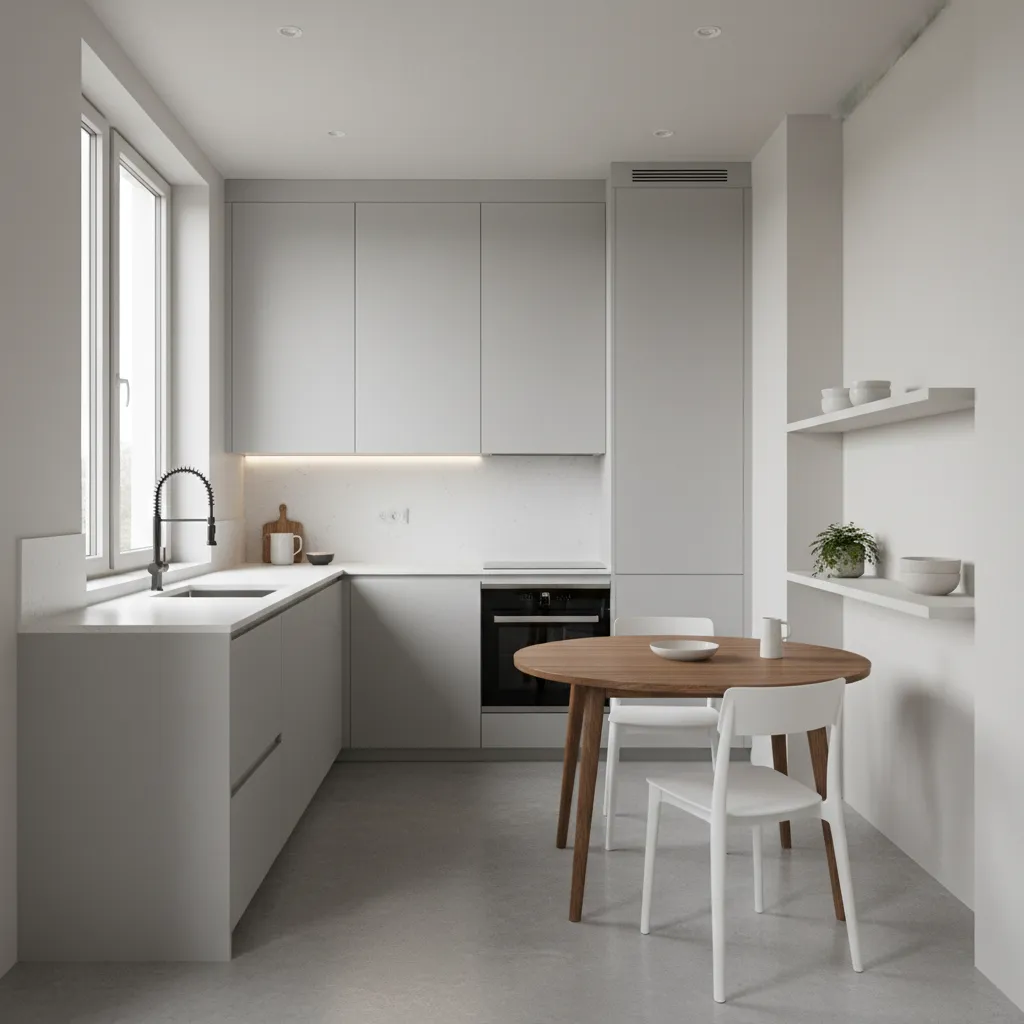 Desain dapur kecil terbuka