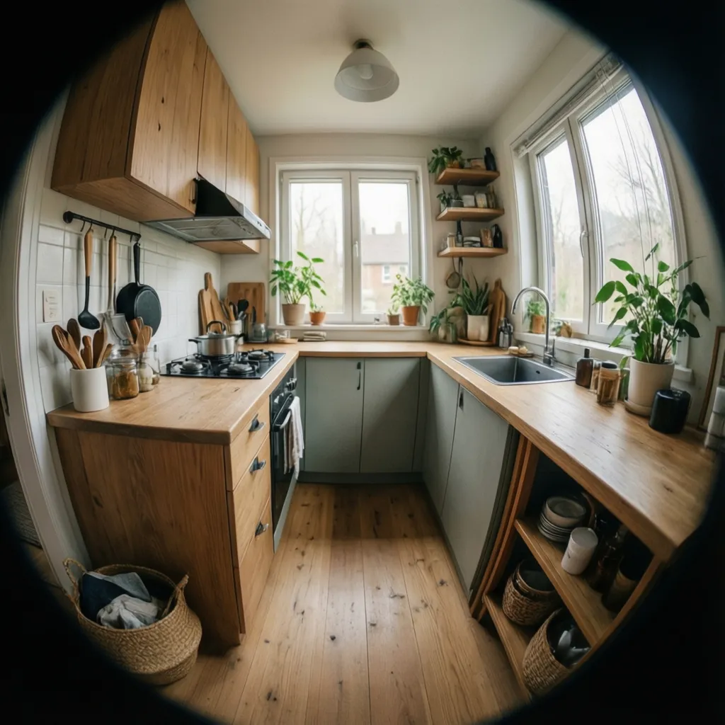 Dapur kecil rumah subsidi sederhana