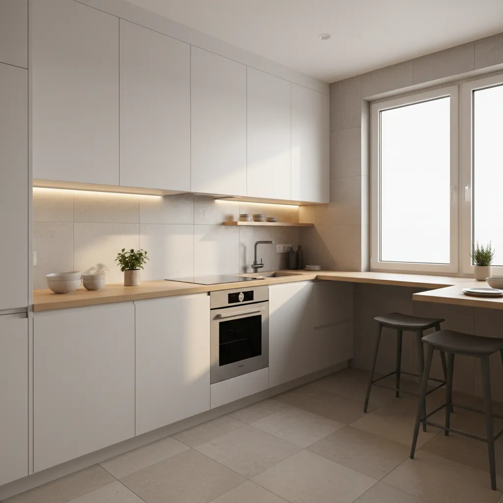 Desain dapur sederhana pada rumah type 75