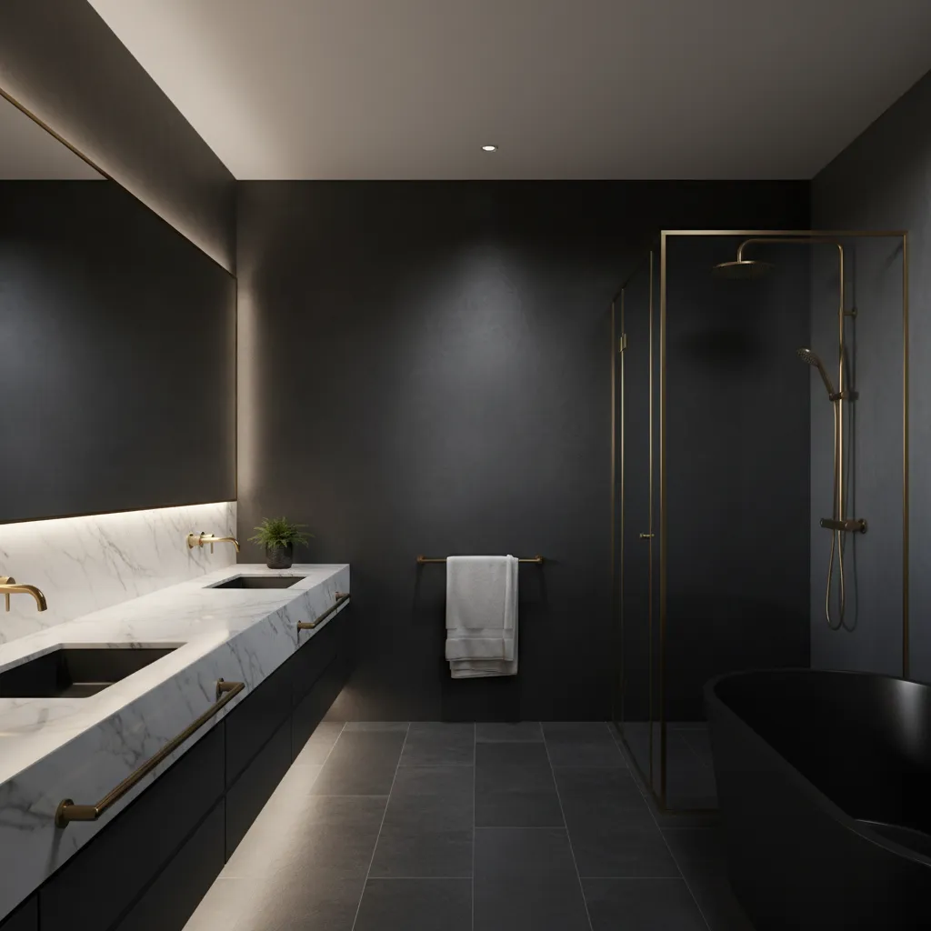 Dark Gray vs Charcoal vs Black Bathroom Paint