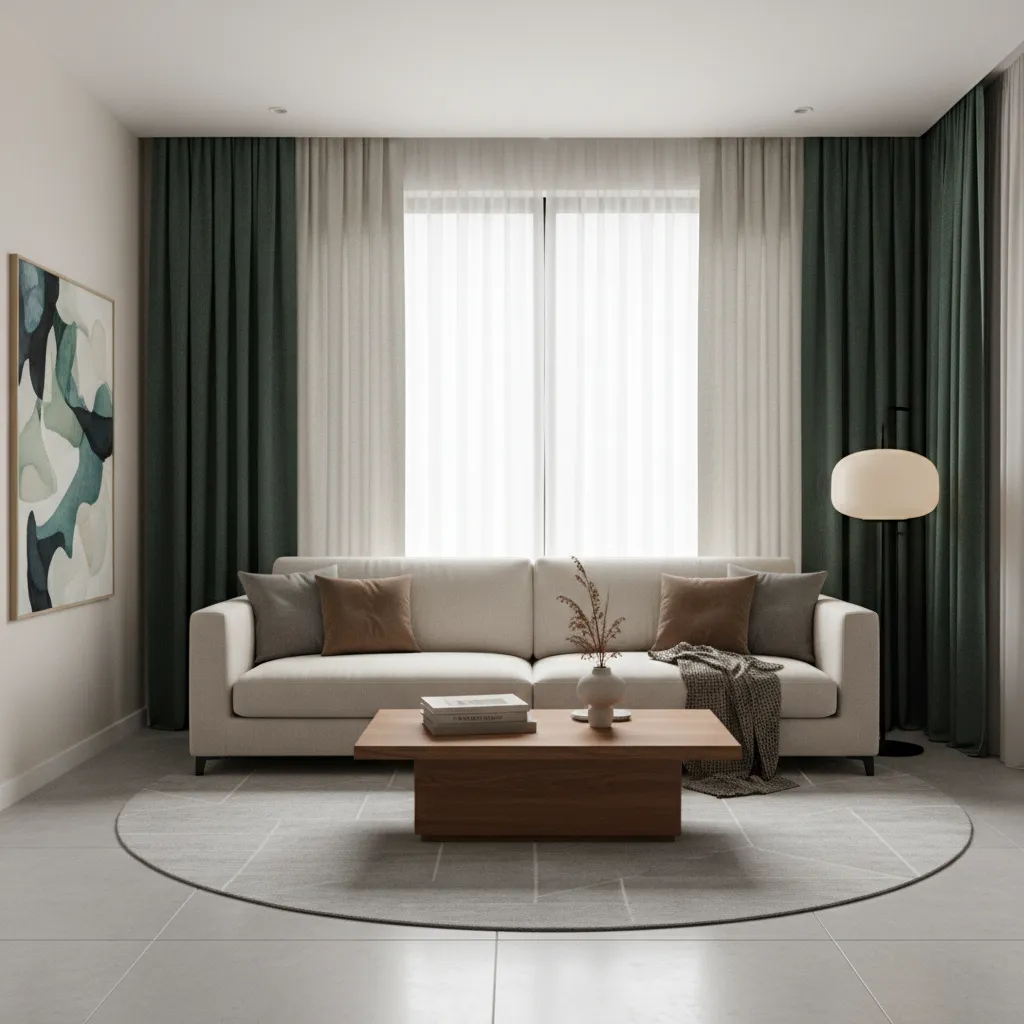Best Fabric for Dark Green Living Room Curtains