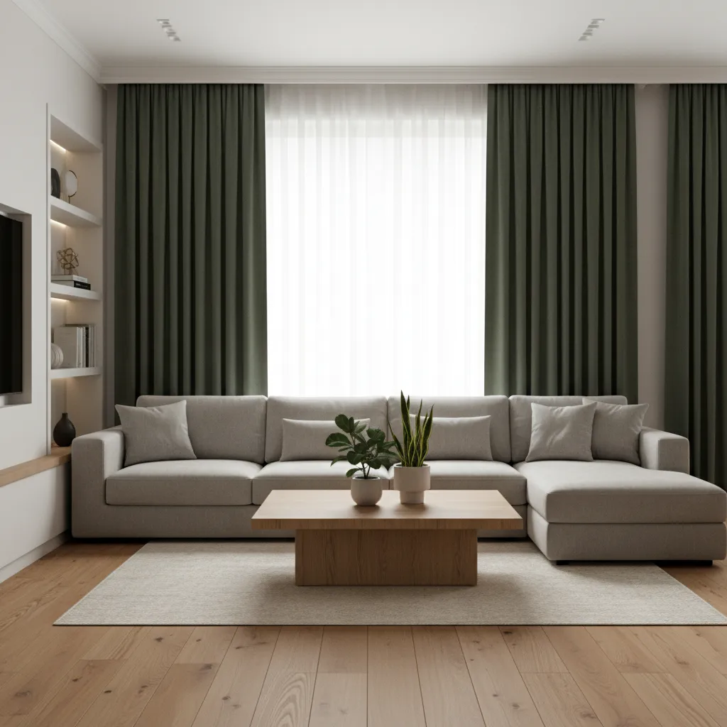 Dark Green Curtains vs Other Curtain Colors for Living Rooms