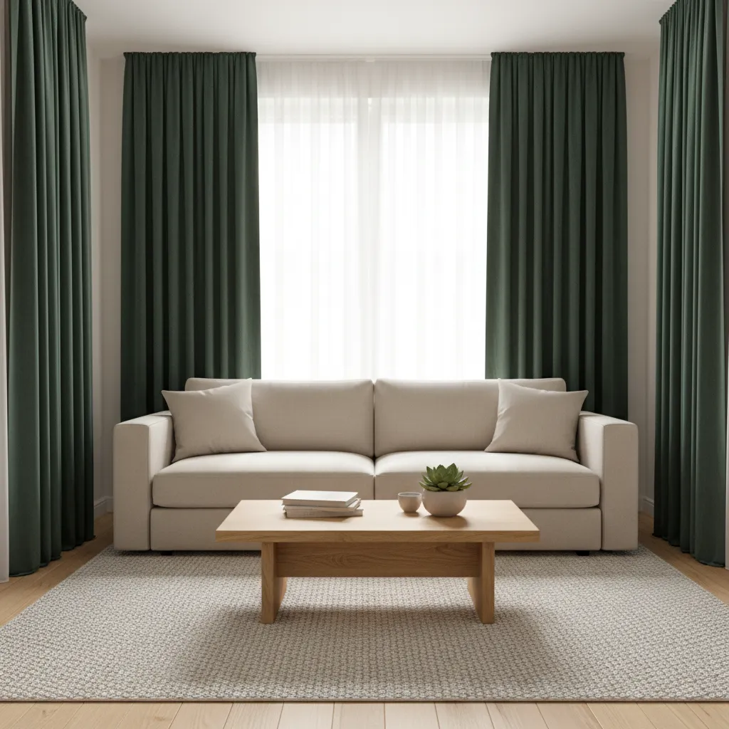 How to Optimize Dark Green Curtains for Small or Low-Light Living Rooms