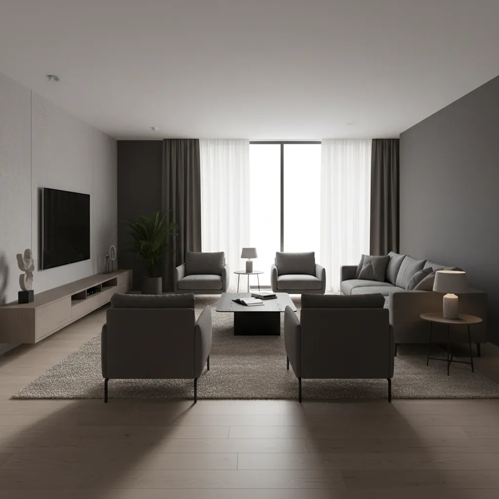 How to Choose the Right Rug Size for a Dark Grey Living Room