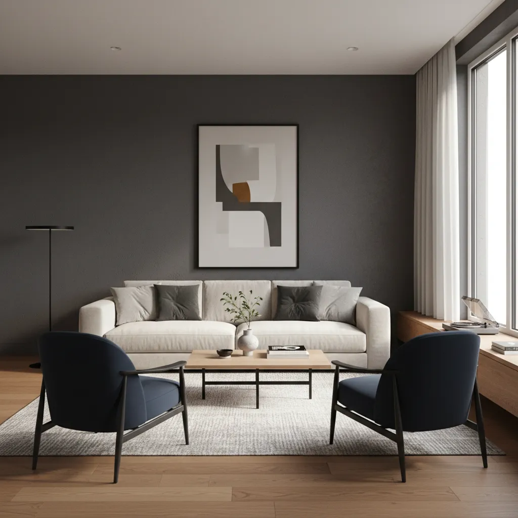 Interior Design Trends Using Dark and Light Color Combinations in Living Rooms