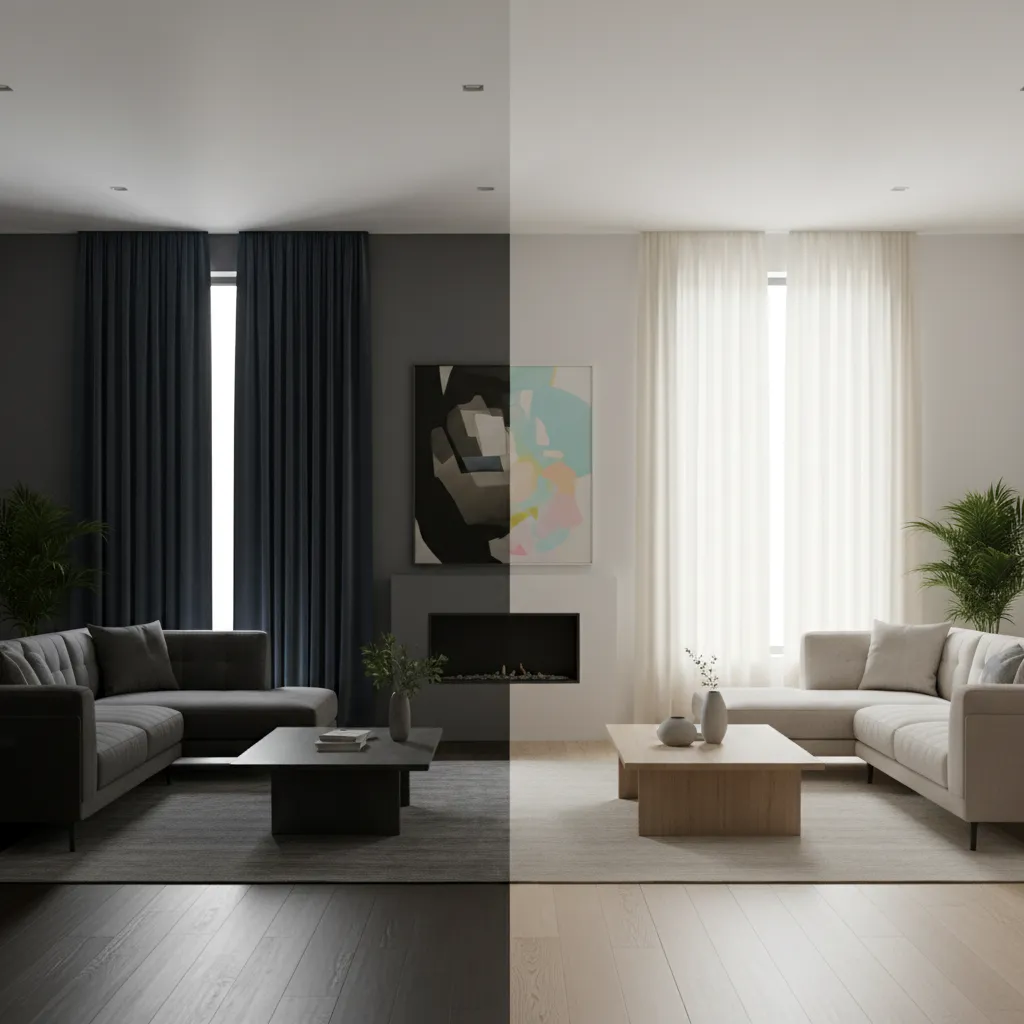 Dark Curtains vs Light Curtains: Which Works Better for Living Rooms?