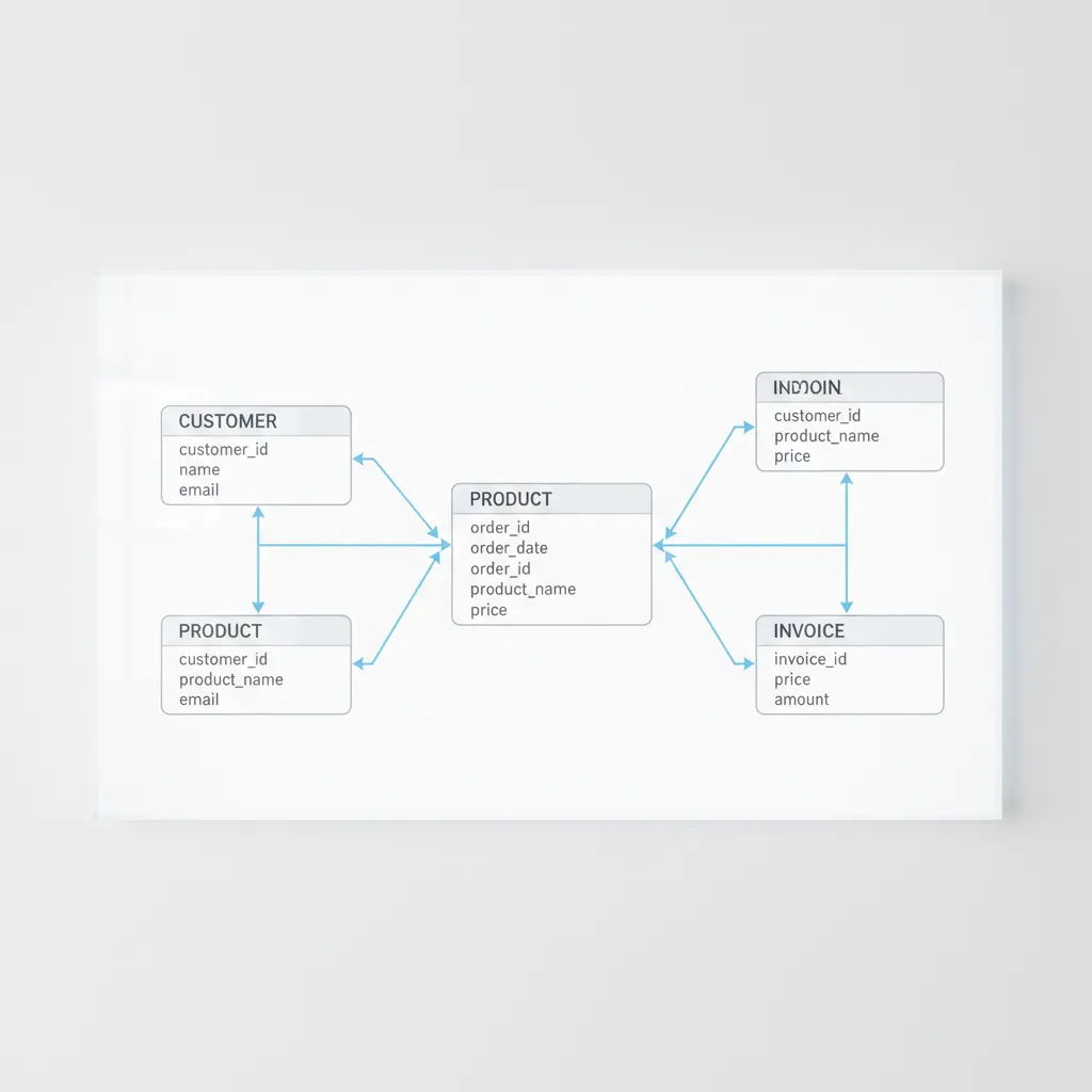 Diagrama entidad relación mostrando tablas conectadas