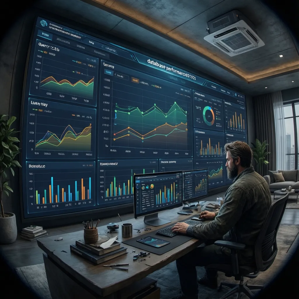 Panel de monitoreo de rendimiento de base de datos