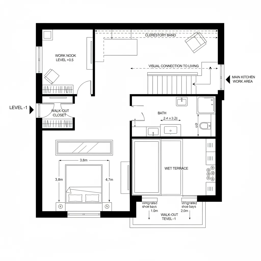 Downslope Daylight Suite + Uplifted Work Nook