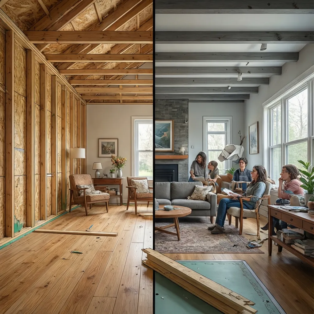 Diagram comparing dead load building materials and live load furniture