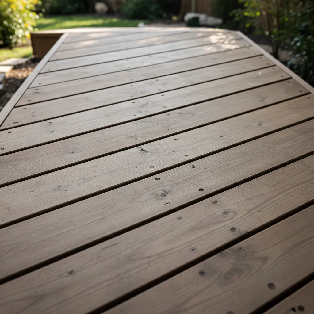 Deck ramp boards with proper spacing for water drainage