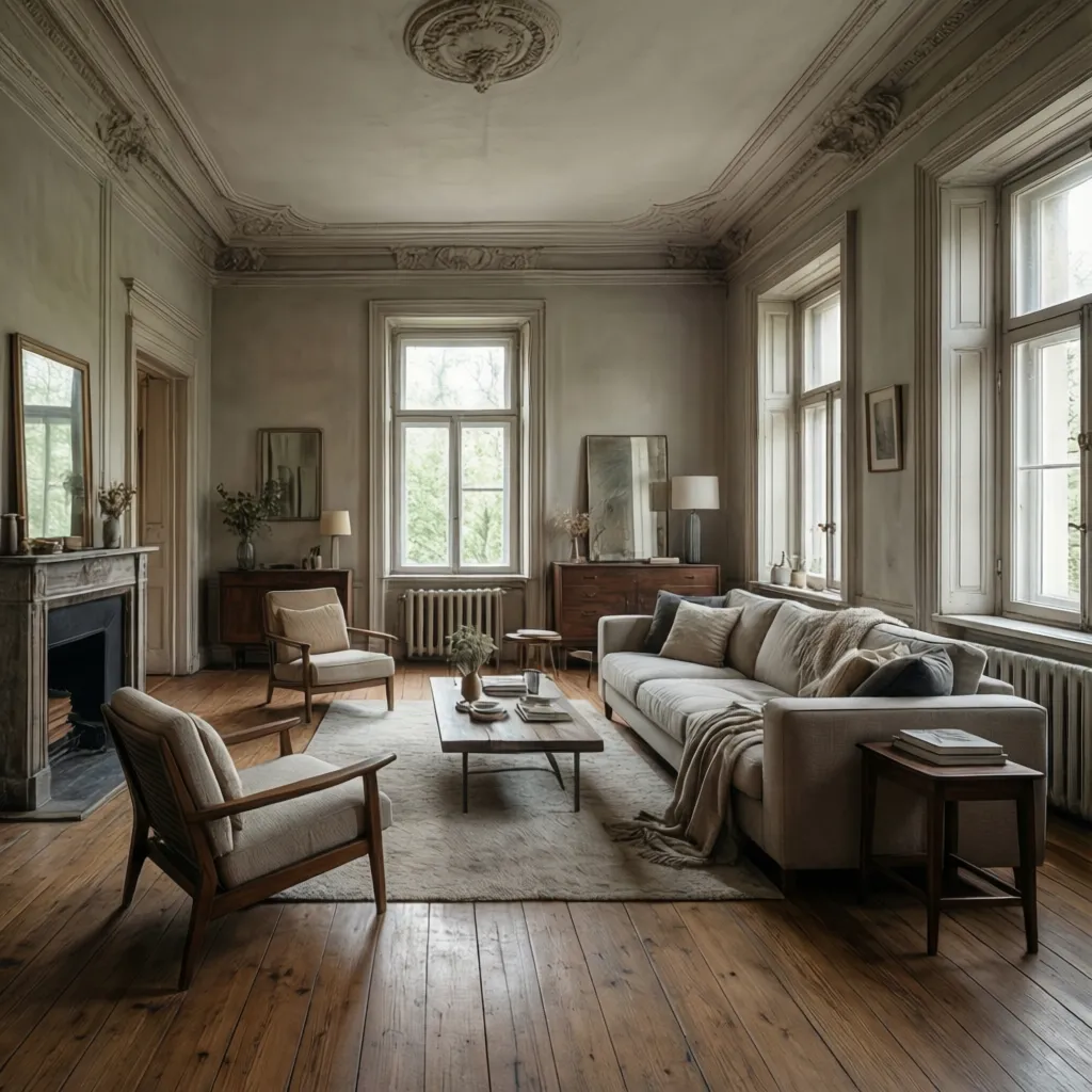 Decoración de interiores de casas antiguas