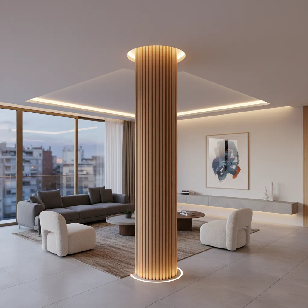 Decoración de columnas en interiores: ideas que sí funcionan