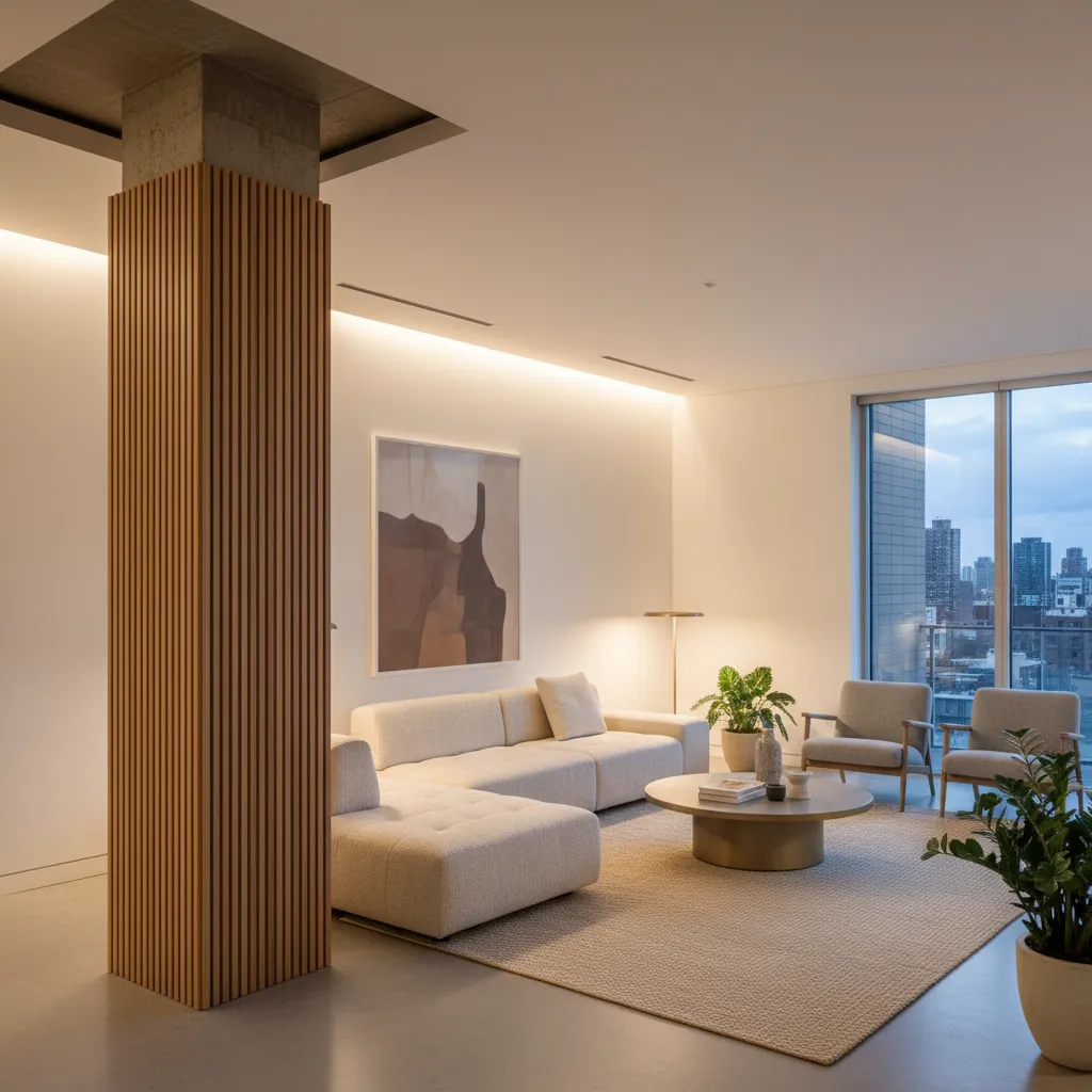 Decoración de columnas interiores: ideas prácticas