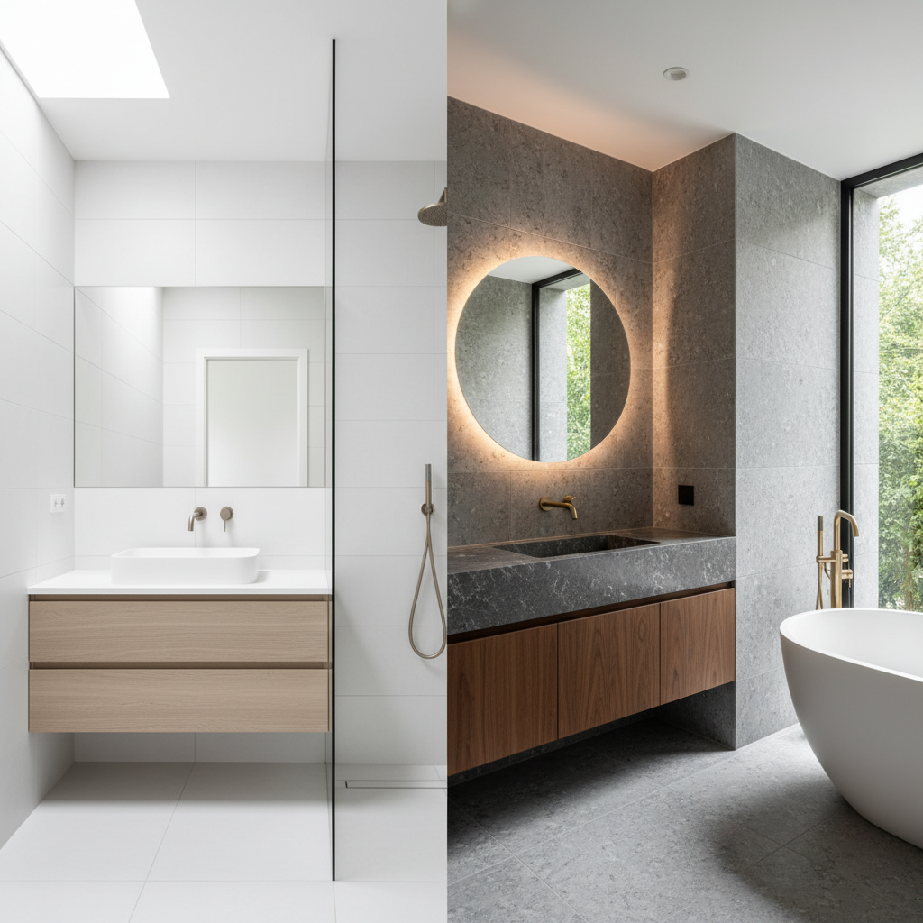 Diferencias en la decoración interior de los baños