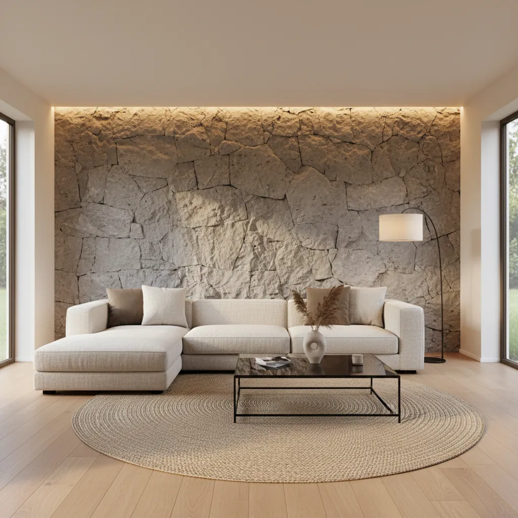 Decoración de interiores con piedra: guía realista