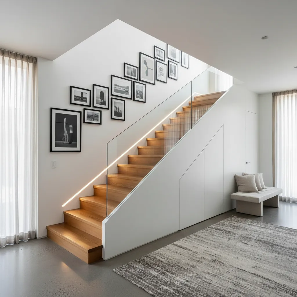 Ideas para decorar paredes de escaleras interiores