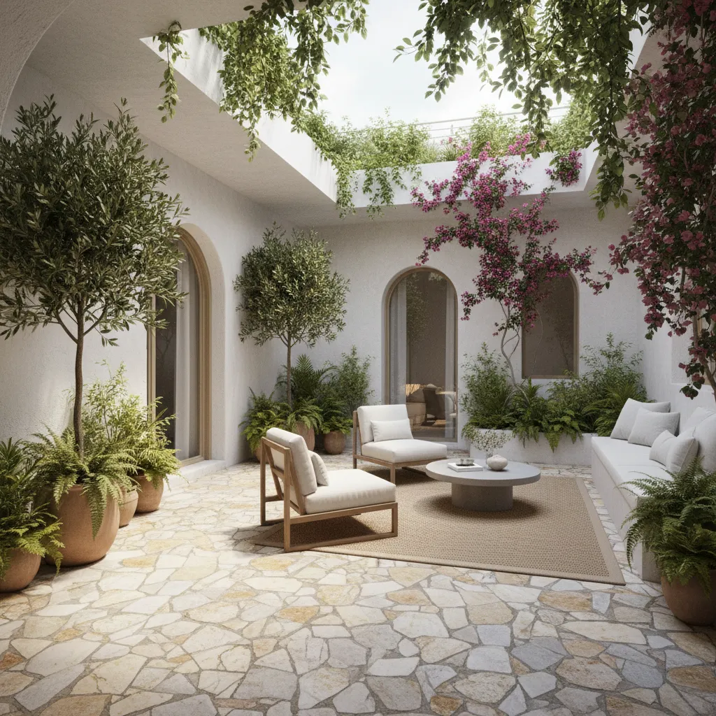 Decoración de un patio interior: ideas prácticas