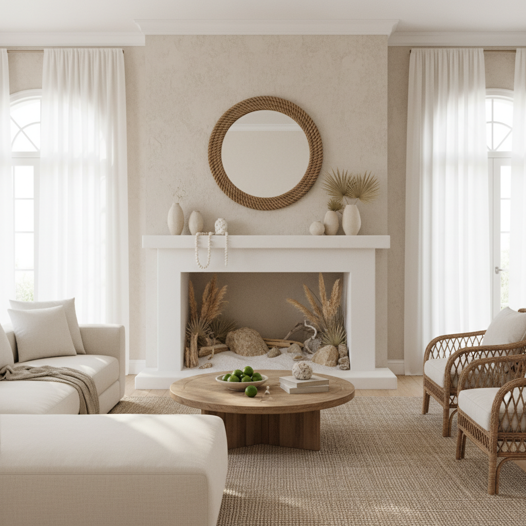 Cómo decorar el interior de una chimenea en verano