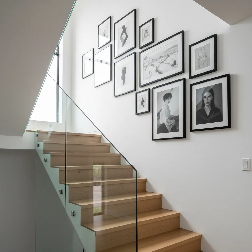 Cómo decorar pared de escaleras interiores