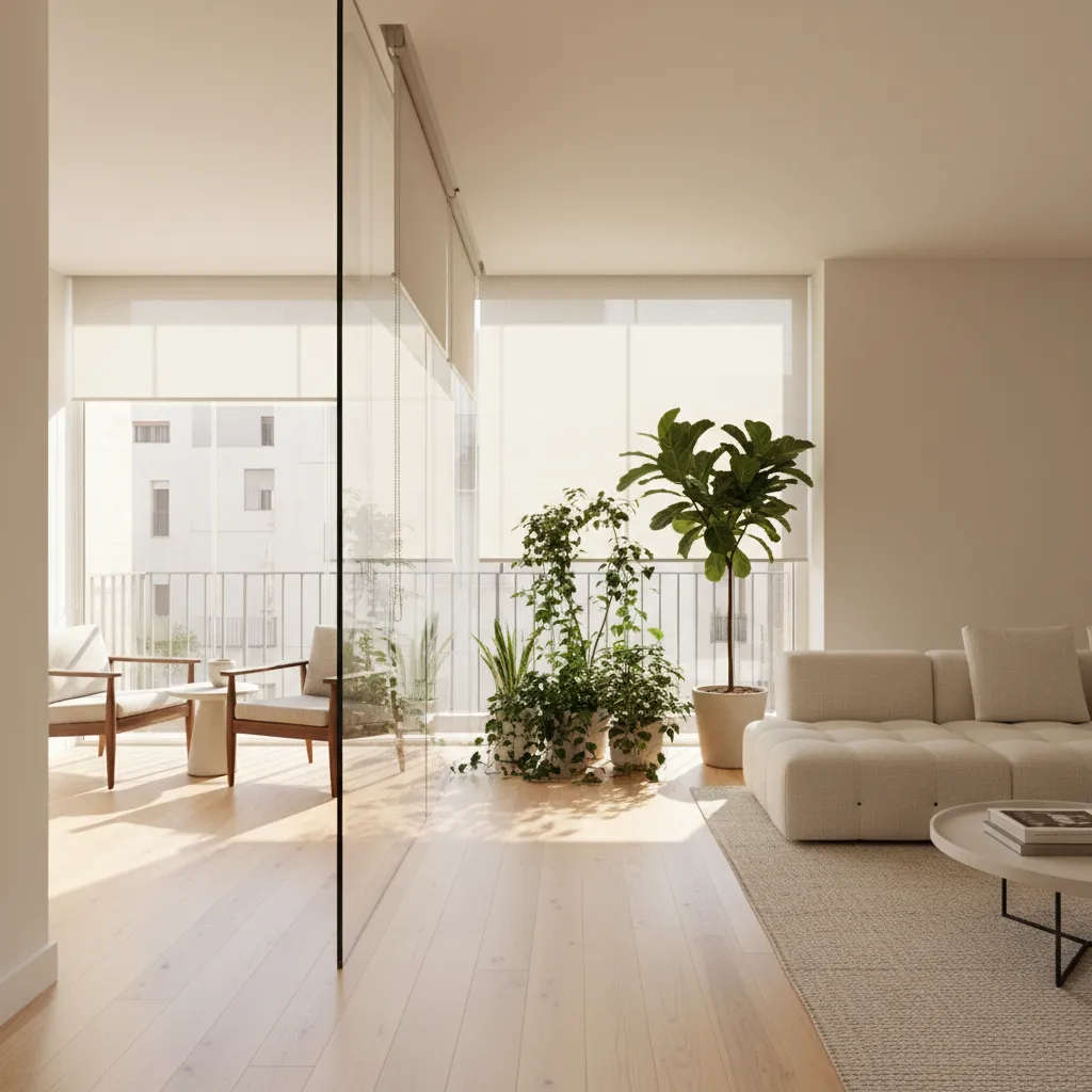 Cómo decorar ventanas interiores de terrazas cerradas