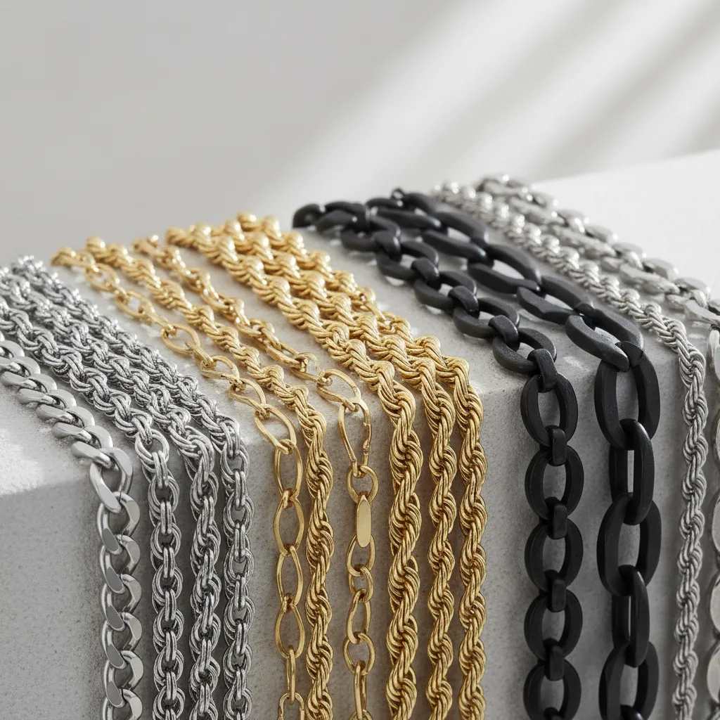 Visual Style Differences Between Common Chain Metals