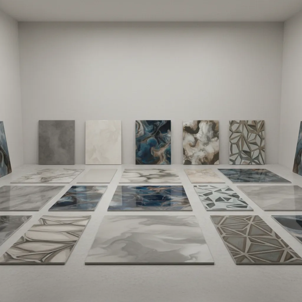 comparison of decorative concrete flooring styles epoxy and 3D wallpaper