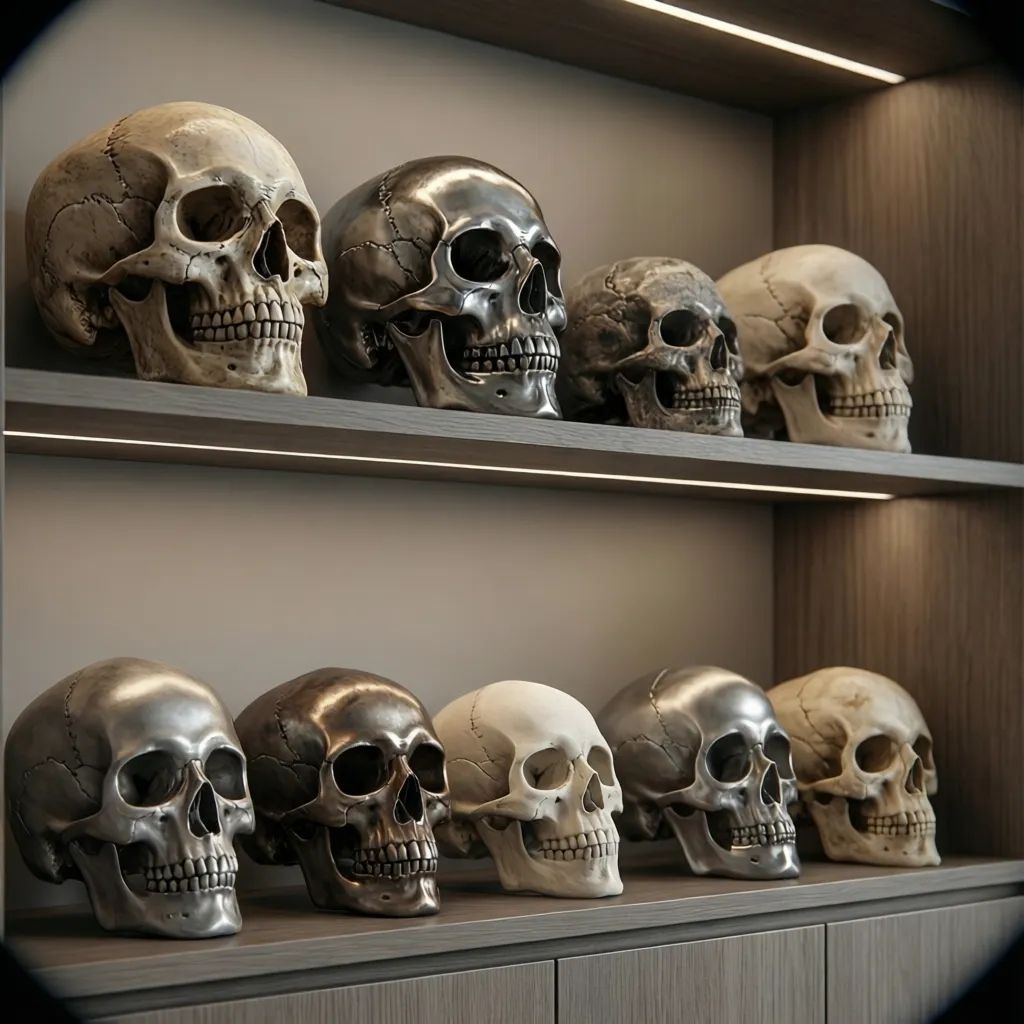 Decorative Skull Materials Compared: Resin, Metal, Ceramic, and Natural Bone