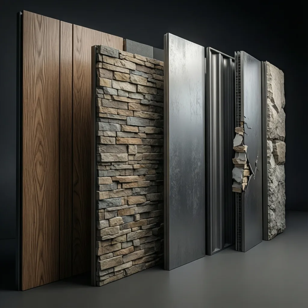 different decorative finishes for insulated wall panels