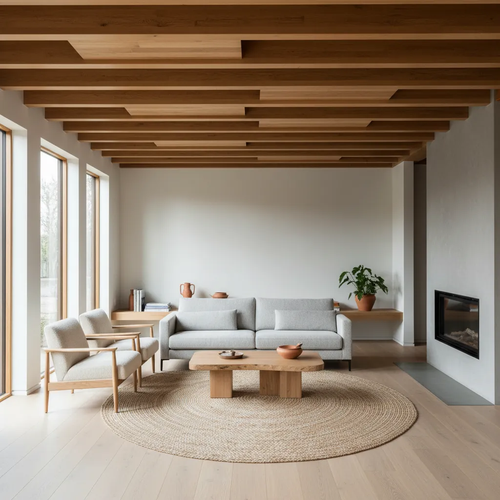 Aislantes decorativos para techos interiores de madera