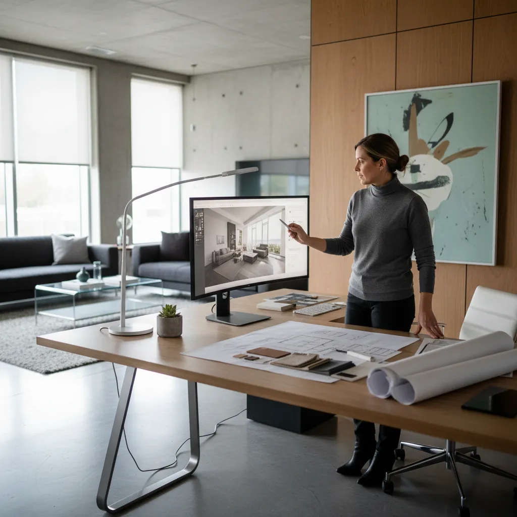 Delineante proyectista y diseño de interiores