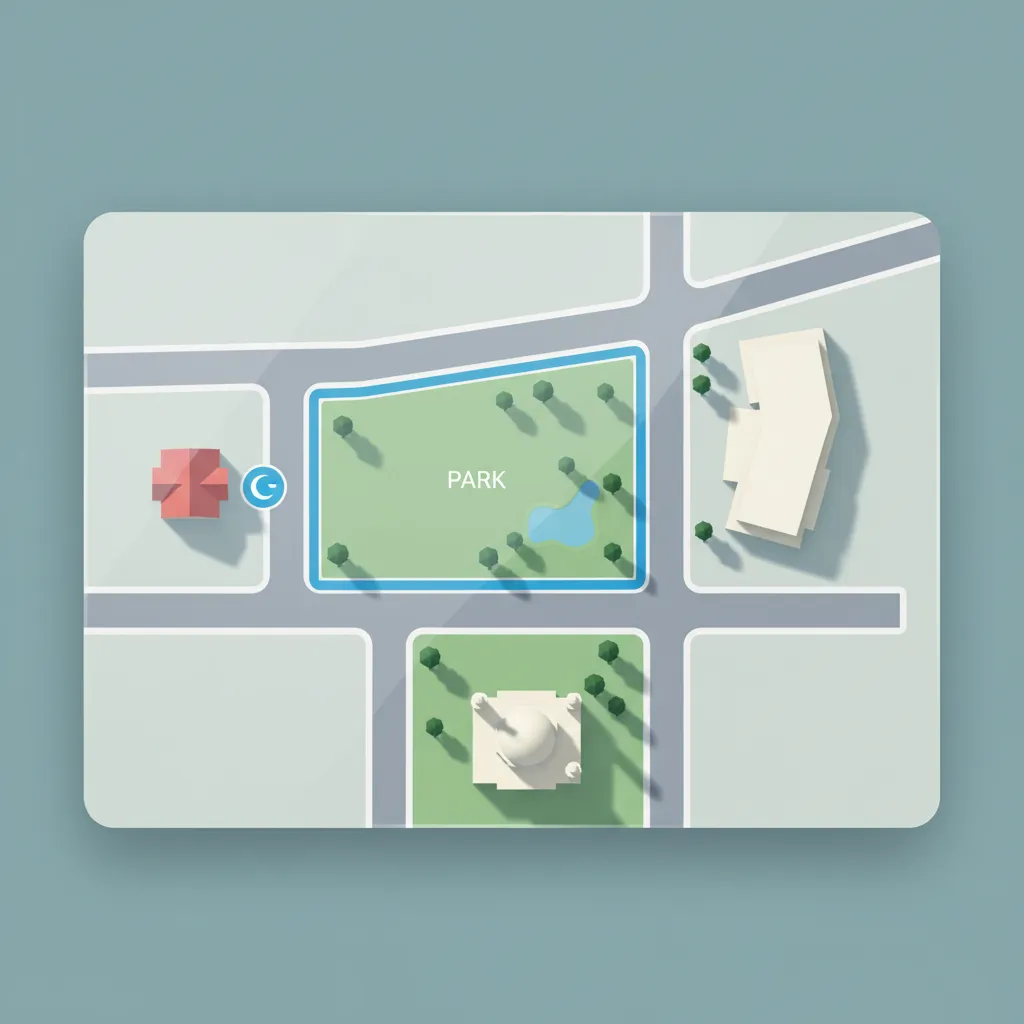 Contoh denah digital rute rumah menuju sekolah dengan tampilan rapi