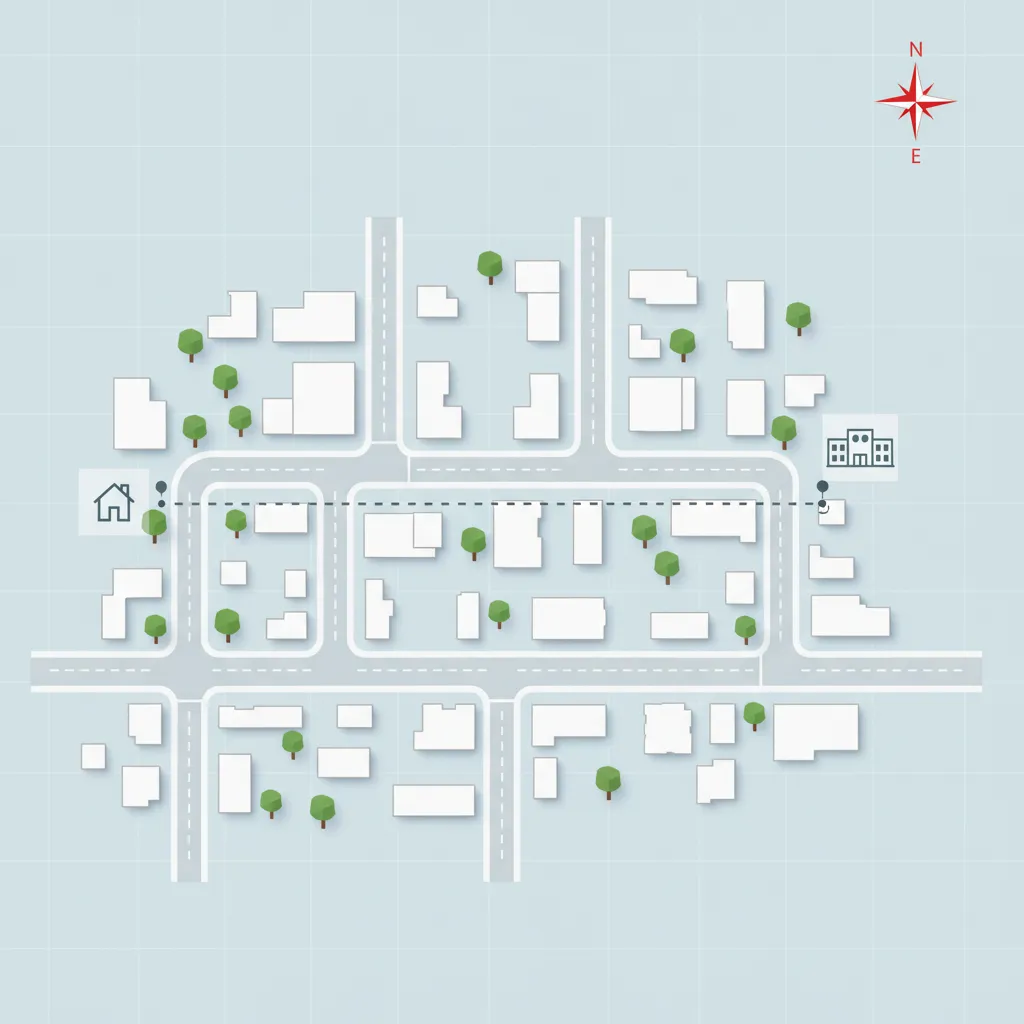 Contoh denah lokasi sederhana yang dibuat dengan alat digital