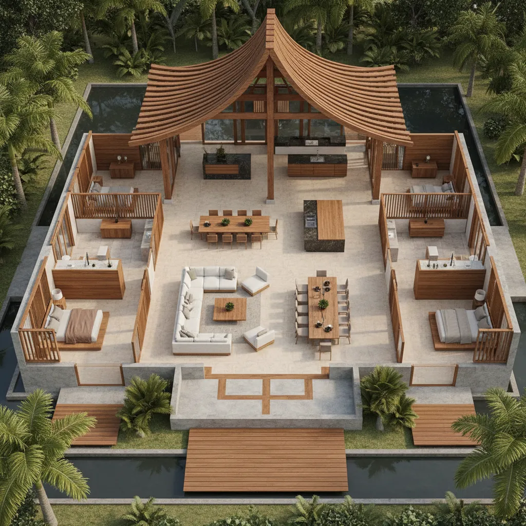 Adaptasi denah rumah Joglo untuk rumah modern